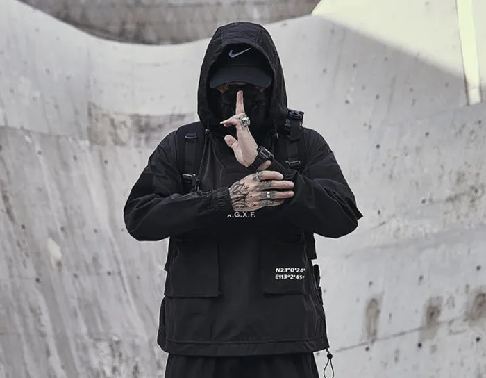 Xituodai 11 BYBB'S DARK Dark Cargo Jackets Coats Streetwear Tactical Function Pullover Harajuku Multi-pocket Hoody Windbreaker C