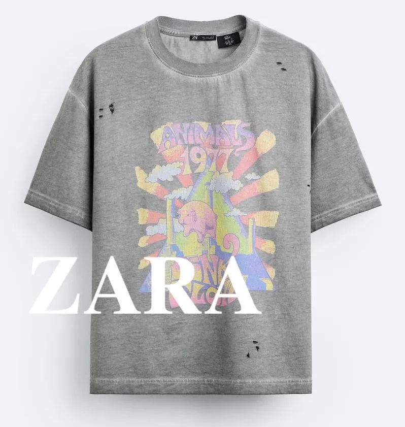 ZARA  |Short Sleeves Logo T-Shirts