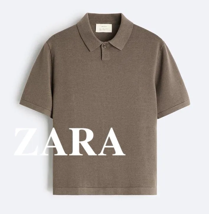 ZARA  |Silk Short Sleeves Polos