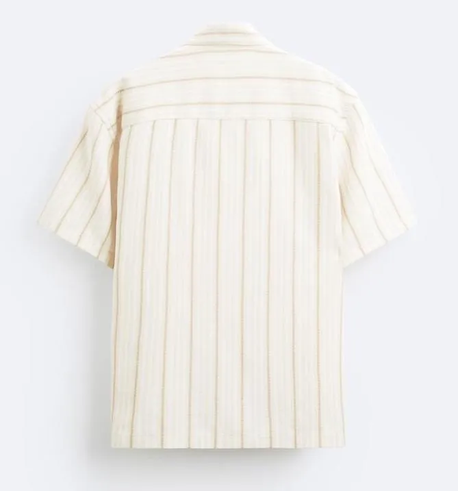 ZARA  |Stripes Short Sleeves Shirts